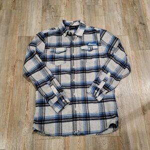 Burnside Arkansas Heavy Weight Flannel Button Up Shirt Men's Size Small